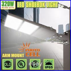 320W LED Shoebox Light Dusk To Dawn Outdoor Commercial Parking Lot Area Lighting
