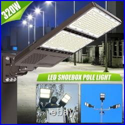 320W LED Shoebox Light Dusk To Dawn Outdoor Commercial Parking Lot Area Lighting