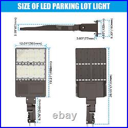 320W LED Shoebox Parking Lot Pole Light Dusk To Dawn Church Street Lighting IP65