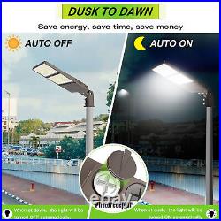 320W LED Shoebox Pole Light Dusk To Dawn Parking Lot Street Lighting 48000 Lumen