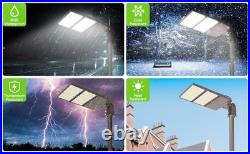 320W LED Shoebox Pole Light Dusk to Dawn 48000LM Street Parking Lot Lamp Outdoor 320W LED Shoebox Pole Light Dusk to Dawn 48000LM Street Parking Lot Lamp Outdoor