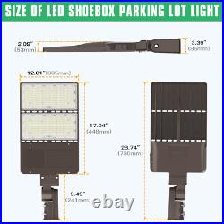320W LED Shoebox Street Light Outdoor Parking Lot Area Pole Light with Photocell