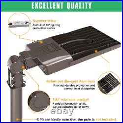320W LED Shoebox Street Light Outdoor Parking Lot Area Pole Light with Photocell