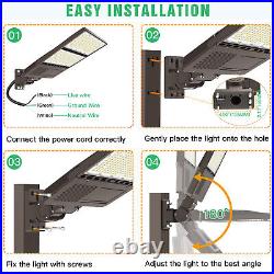 320W Parking Lot LED Lights Commercial Shoebox Street Area Light with Photocell