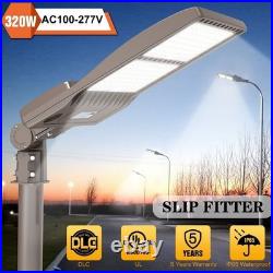 320 Watt LED Parking Lot Light Commercial Outdoor Shoebox Pole Fixtures 44800lm