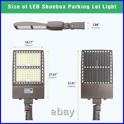 320 Watt LED Parking Lot Light Commercial Outdoor Shoebox Pole Fixtures 44800lm