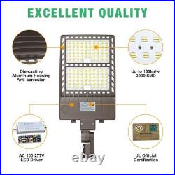 320 Watt LED Parking Lot Light Commercial Outdoor Shoebox Pole Fixtures 44800lm
