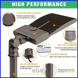 320 Watt LED Parking Lot Light Commercial Outdoor Shoebox Pole Fixtures 44800lm