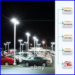 320 Watt LED Parking Lot Light Commercial Outdoor Shoebox Pole Fixtures 44800lm