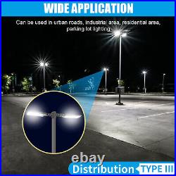 320 Watt LED Shoebox Parking Lot Light Dusk To Dawn Outdoor Street Pole Fixtures
