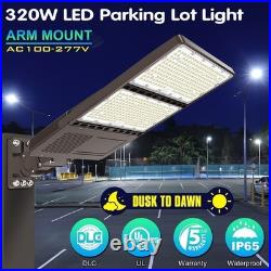 320 Watts LED Parking Lot Light, Dusk-to-Dawn Commercial Outdoor Street Light