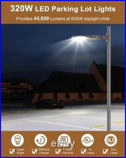 320 Watts LED Parking Lot Light, Dusk-to-Dawn Commercial Outdoor Street Light