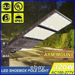 320 Watts LED Parking Lot Light Dusk to Dawn Commercial Shoebox Area Pole Lights