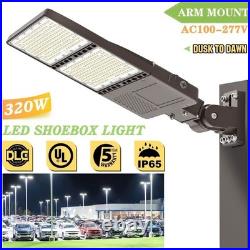 320 Watts LED Parking Lot Light Dusk to Dawn Commercial Shoebox Area Pole Lights