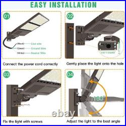 320 Watts LED Parking Lot Light Dusk to Dawn Commercial Shoebox Area Pole Lights