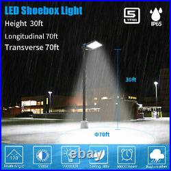 330Watt LED Shoebox Light Dusk to Dawn Outdoor Parking Lot Street Lamp 140LM/W