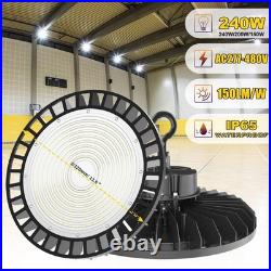 36000LM UFO LED High Bay Light 240W 480V for Warehouse Factory Barn Shop 5000K