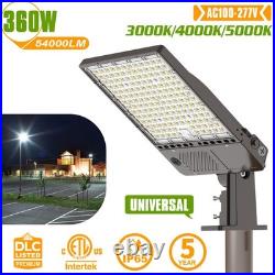 360W LED Parking Lot Light With Dusk To Dawn 3000K/4000K/5000K Shoebox Pole Lamp