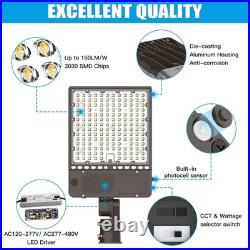 360W LED Parking Lot Light With Dusk To Dawn 3000K/4000K/5000K Shoebox Pole Lamp