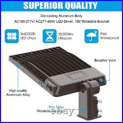360W LED Parking Lot Light With Dusk To Dawn 3000K/4000K/5000K Shoebox Pole Lamp