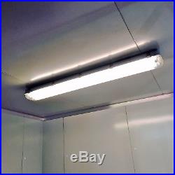 36W 1200mm Weatherproof Lights Twin LED Tube Ceiling Batten Warehouse Industrial