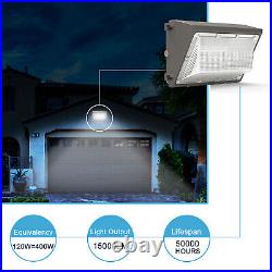 3Pack 120W LED Wall Pack Light Dusk to Dawn Industrial Outdoor Security Lighting