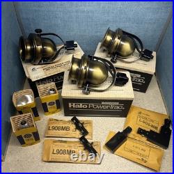 (3) MCM McGraw Edison Halo Power Trac Bronze Lights + Accessories -New Old Stock