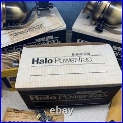 (3) MCM McGraw Edison Halo Power Trac Bronze Lights + Accessories -New Old Stock