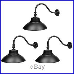 3pcs 14in. Gooseneck Barn Light LED Fixture for Indoor/Outdoor Use Photocell
