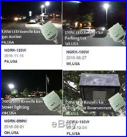 400W HID Parking Lot Shoebox Bulb Replacement E39 120W LED Retrofit Kits 5700K