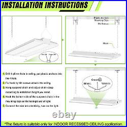 400W LED Linear High Bay Light Commercial Shop Warehouse Light 5000K-22500 Lumen