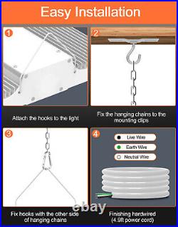 400W LED Linear High Bay Light Commercial Warehouse Shop Light Fixtures 60000lm