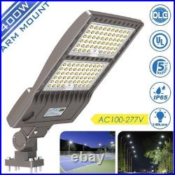 400W LED Parking Lot Light 56,000LM 5000K Outdoor Street Shoebox Light Arm Mount