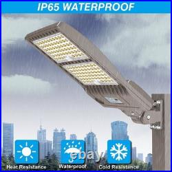 400W LED Parking Lot Light 56,000LM 5000K Outdoor Street Shoebox Light Arm Mount