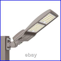 400W LED Parking Lot Light 56,000LM 5000K Outdoor Street Shoebox Light Arm Mount