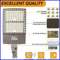 400W LED Parking Lot Light 56,000LM 5000K Outdoor Street Shoebox Light Arm Mount
