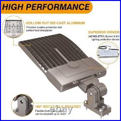 400W LED Parking Lot Light 56,000LM 5000K Outdoor Street Shoebox Light Arm Mount