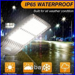 400W LED Parking Lot Light 56,000LM 5000K Outdoor Street Shoebox Light Arm Mount
