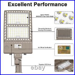 400W LED Parking Lot Light 60000LM DLC Listed Industrial Grade Shoebox Pole Lamp