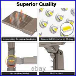 400W LED Parking Lot Light 60000LM DLC Listed Industrial Grade Shoebox Pole Lamp
