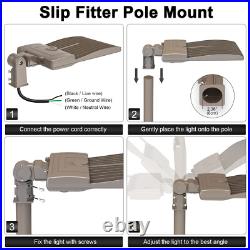 400W LED Parking Lot Light 60000LM DLC Listed Industrial Grade Shoebox Pole Lamp