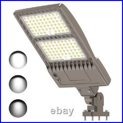 400W LED Parking Lot Light Commercial Shoebox Pole Lamp 277-480V 60,000lm 5000K