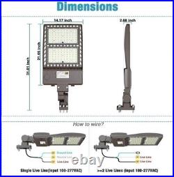 400W LED Parking Lot Pole Light Commercial Shoebox Fixture 60000 Lumen Arm Mount 400W LED Parking Lot Pole Light Commercial Shoebox Fixture 60000 Lumen Arm Mount