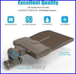 400W LED Parking Lot Pole Light Commercial Shoebox Fixture 60000 Lumen Arm Mount