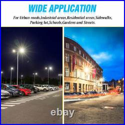 400W LED Parking Lot Pole Light Shoebox Fixture Outdoor Commercial Lamp 60000LM