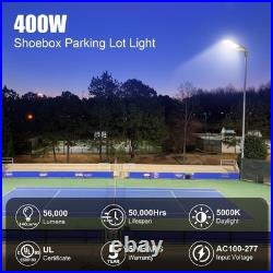 400W LED Shoebox Light Dusk To Dawn Commercial Street Outdoor Parking Lot Lights