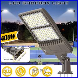 400W LED Shoebox Light Fixture 60,000LM Dusk to Dawn Parking Lot Street Lighting