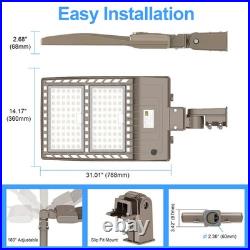 400W LED Shoebox Light With Photocell AC277-480V Commercial Parking Lot Lighting