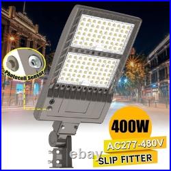 400W LED Shoebox Light With Photocell AC277-480V Commercial Parking Lot Lighting