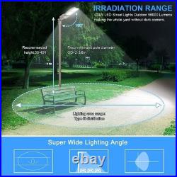 400W LED Shoebox Light With Photocell AC277-480V Commercial Parking Lot Lighting